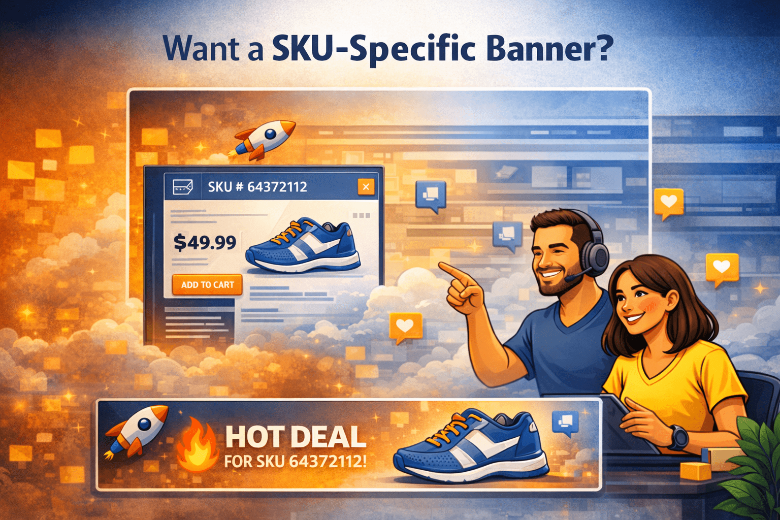 SKU-specific banner deployment