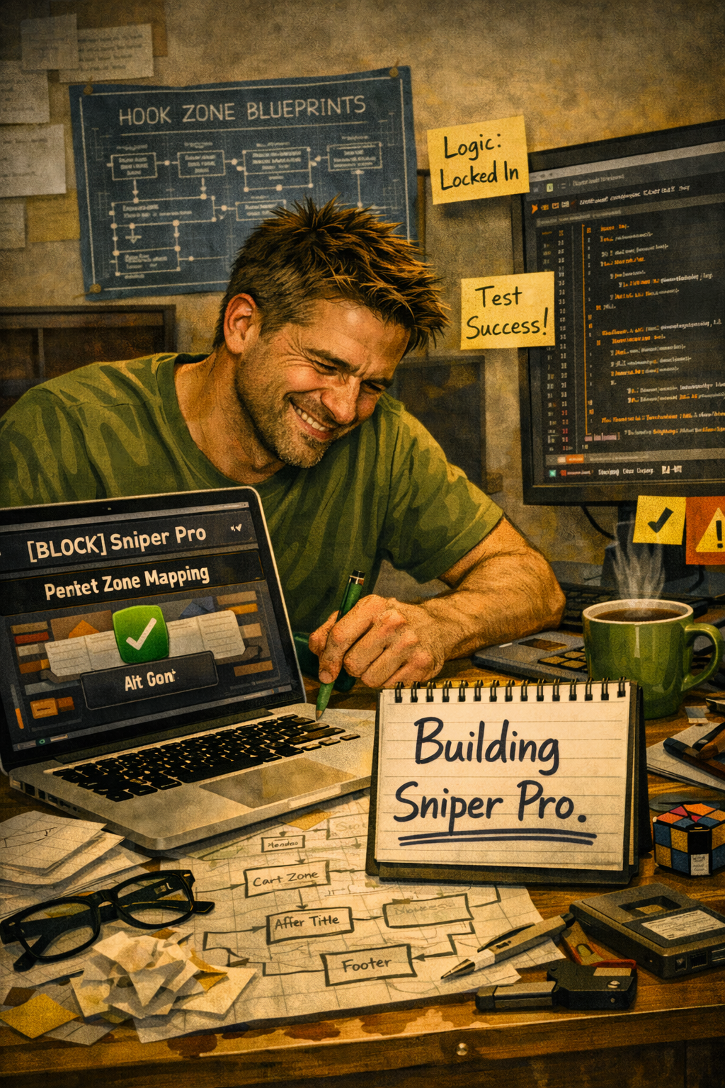 Developer building Sniper Pro